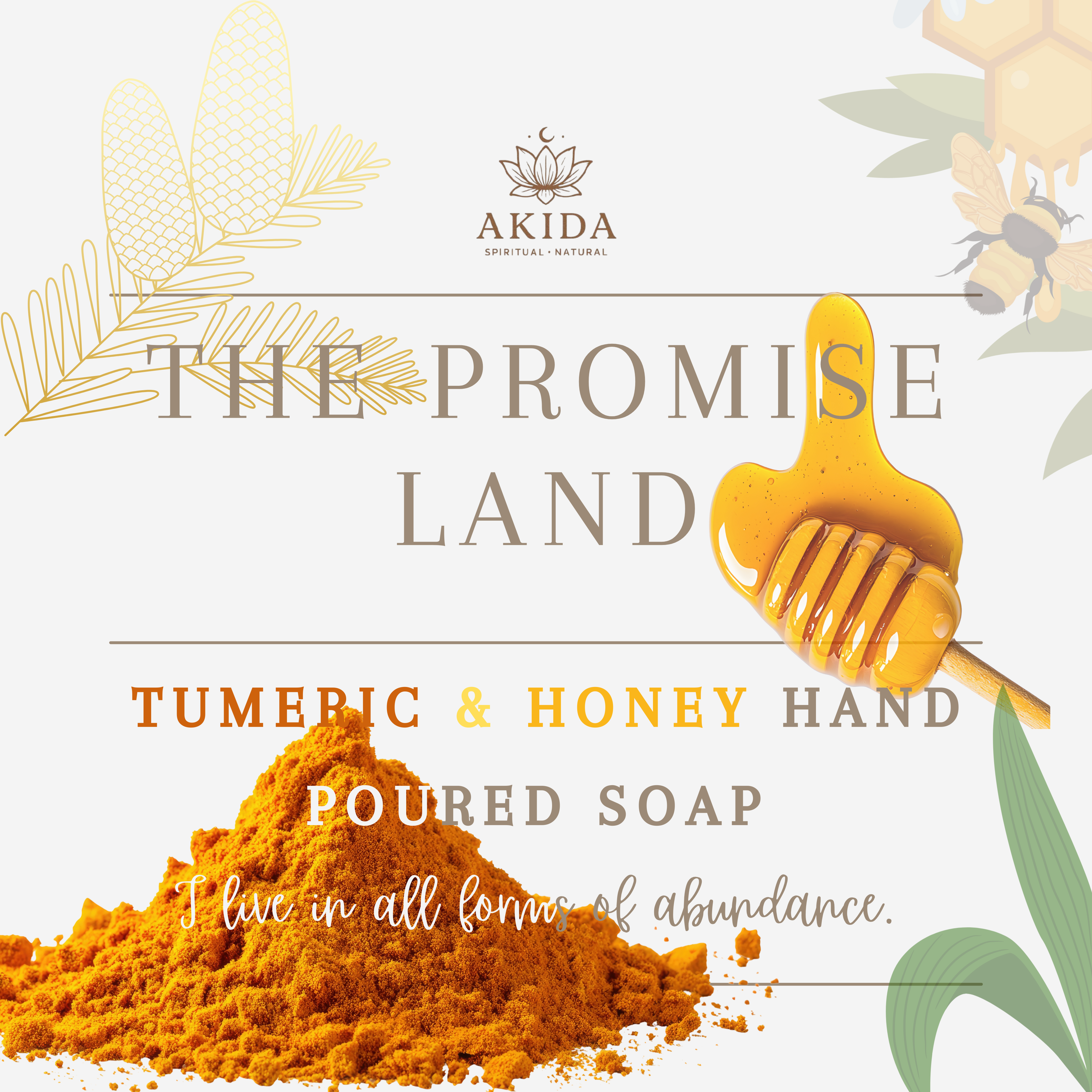 The Promise Land: Goat's Milk, Turmeric & Golden Honey Soap Bar