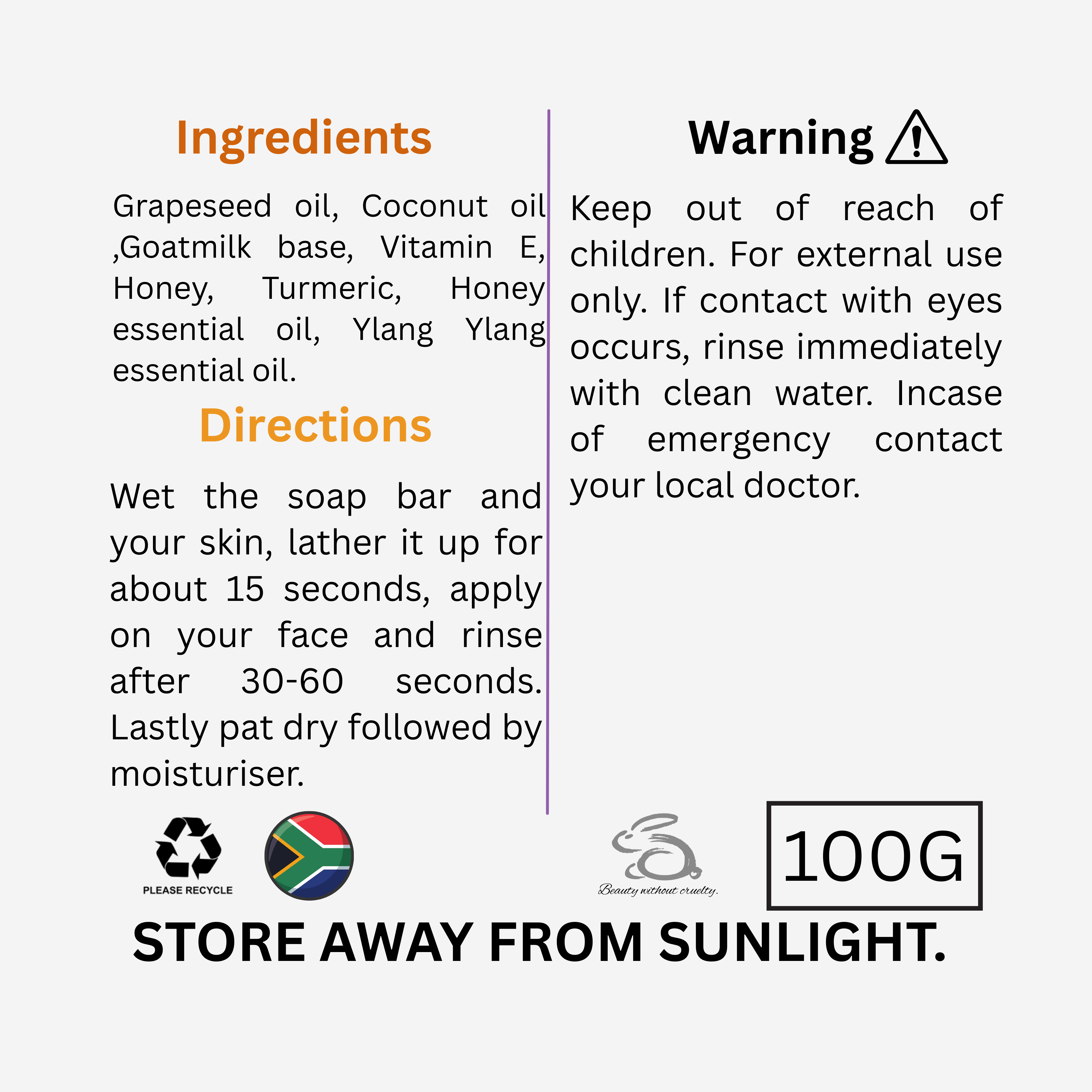 The Promise Land: Goat's Milk, Turmeric & Golden Honey Soap Bar