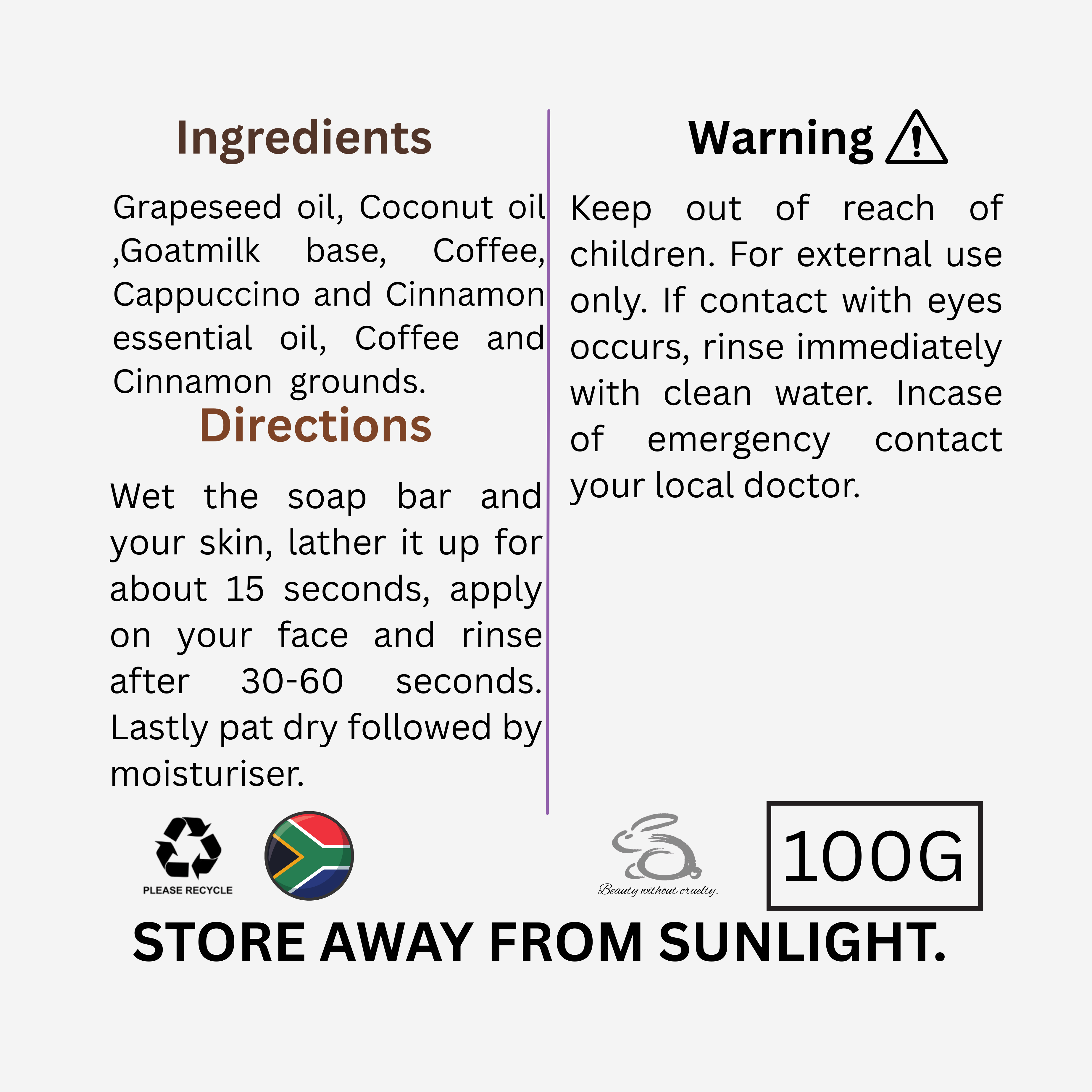 His Riches in Glory: Coffee & Cinnamon Soap Bar