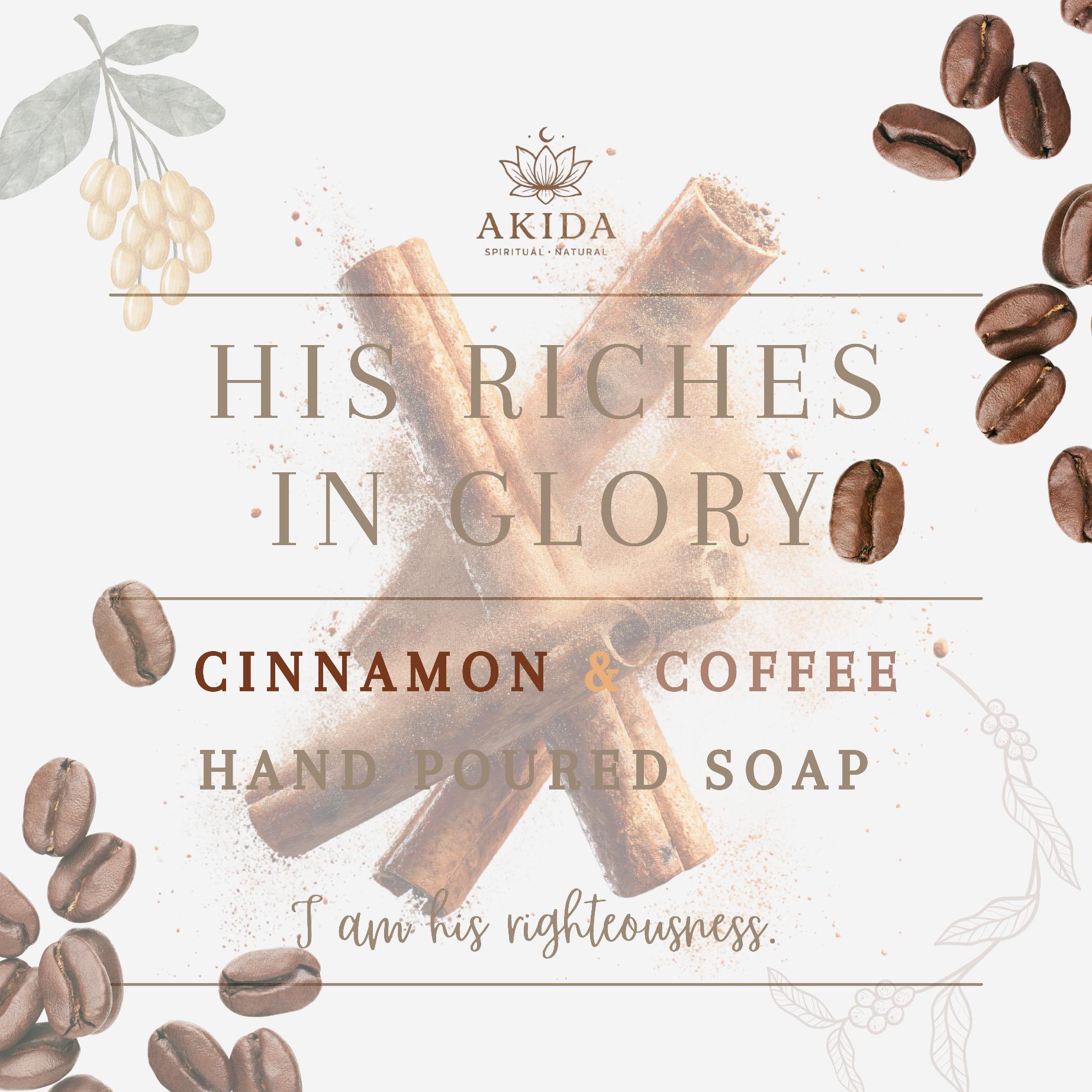 His Riches in Glory: Coffee & Cinnamon Soap Bar